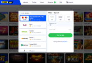 CyberBets Payment Methods Desktop Device View 