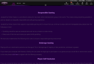JackpotCity Responsible Gambling Information Desktop Device View