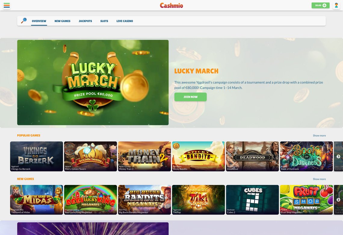 Cashmio Homepage Desktop Device View