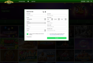GoldenPalace Registration Form Step 2 Desktop Device View