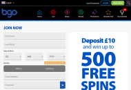 Bgo Registration Form Desktop Device View 