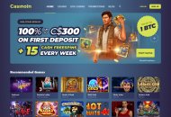 Casinoin Homepage Desktop Device View