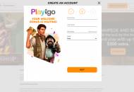 Playigo Registration Form Step 2 Desktop Device View