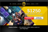 CasinoAction Homepage Desktop Device View 