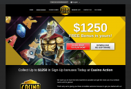 CasinoAction Welcome Bonus Desktop Device View 