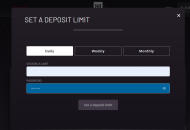 PlayGrand Responsible Gambling Settings Desktop Device View