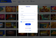CyberBets Registration Form Desktop Device View 