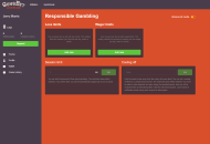 GunsBet Responsible Gambling Settings Desktop Device View 