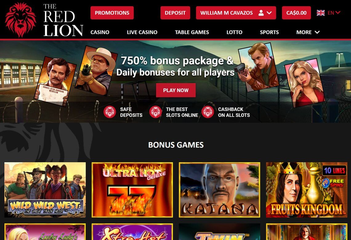 RedLion Homepage Desktop Device View 