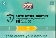 777 Registration Form Step 2 Mobile Device View