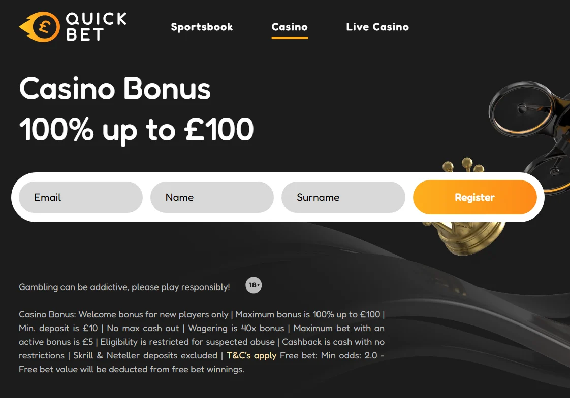 Quickbet Welcome bonus