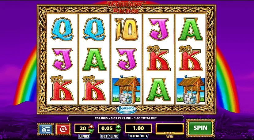 rainbow riches by sg gaming, light & wonder, barcrest