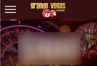 Grande Vegas homepage mobile view
