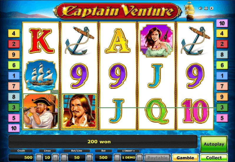 captain venture by novomatic