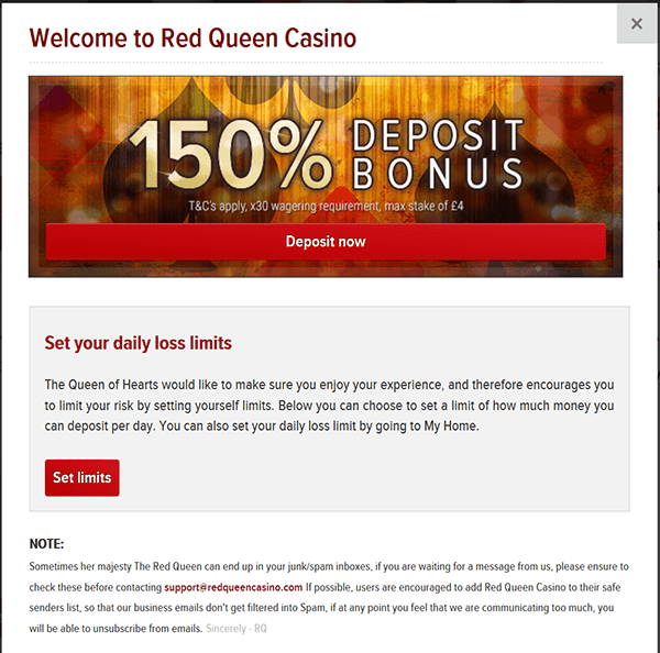 Setting Limits at Red Queen Casino