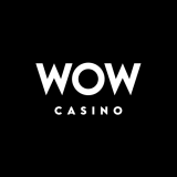 Wow casino logo black in white
